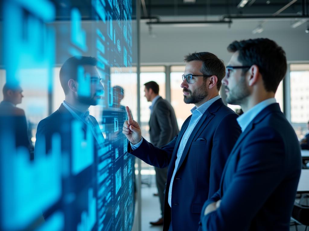 Equipo técnico de Umbra AI analizando datos complejos